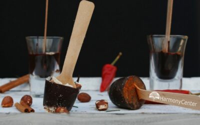 Chocolademelk met een stokje